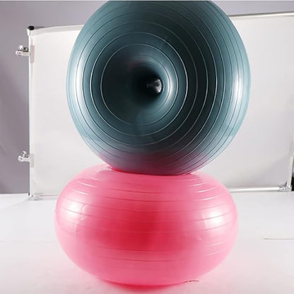 VBESTLIFE Fitness Donut, Exercise Donut Yoga Ball Workout Core Training Stability Ball for Yoga Pilates Balance Training with Inflatable Pump