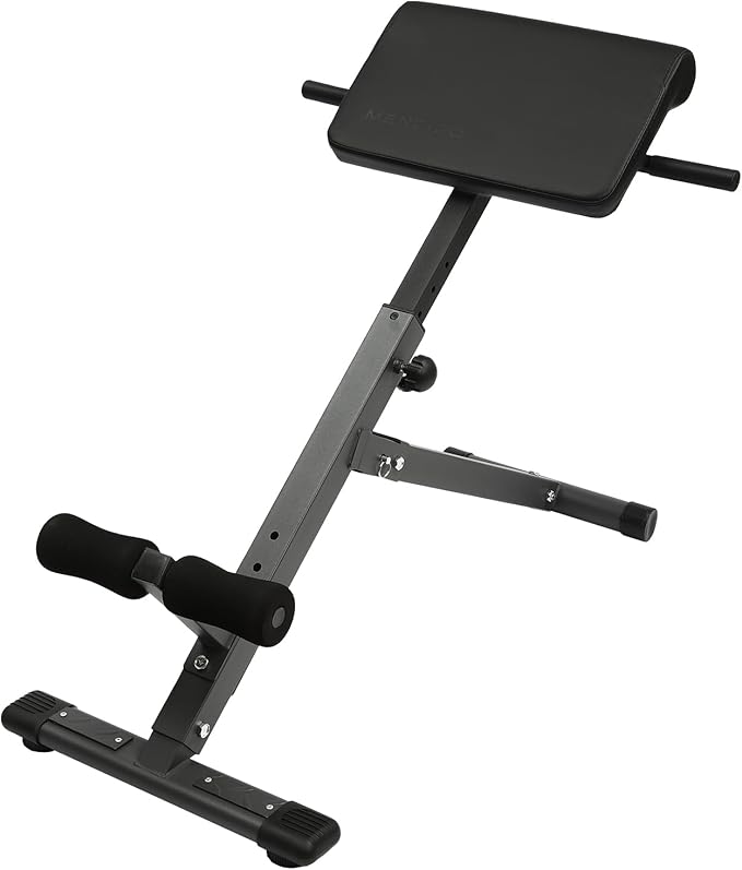Foldable Roman Chair Back Extension Machine, 5-Position Adjustable Hyperextension Bench for Home Gym, Sit up Fitness Equipment for Core Strength Glutes Workout, 330 lbs Capacity Upgraded Black
