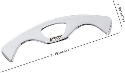 STICKON Stainless Steel Gua Sha Scraping Massage Tool IASTM Tools Great Soft Tissue Mobilization Tool (L Shape)