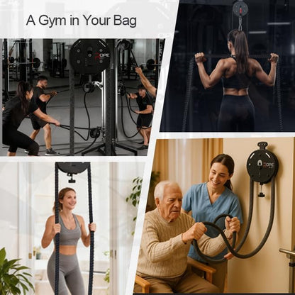 Endless Rope Trainer,Portable Cable Pulley System,Pulley Cable Machine System with Adjustable Resistance,Home Gym Equipment,for Grip,Arms,Back,Body Coordination Exercises