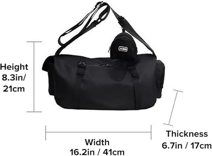 Duffle Bag for Men, Large Gym Travel Bag, Lightweight Weekend Carry On Bag, Multi-Pocket Sports Duffel for Fitness, Work, Overnight, and Short Trips