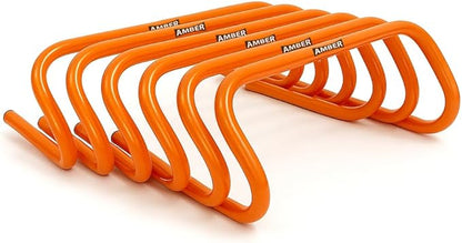 Multi-Sport Speed Training Hurdles Set of 6 Mini Hurdles for Agility & Coordination, Lightweight PVC Construction, Ideal for Football, Soccer, Baseball, Hockey, Track, Tennis, Lacrosse, 6 inch