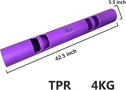 Multicolor 4 to 12kg Fitness Tube Portable Durable Training Rubber Weight Bar Weight Bearing Fitness TPR Barrel for Loaded Movement Training