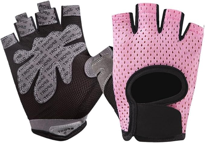 INOGIH Lightweight and Breathable Fingerless-Gym-Gloves for Women - Exercise-Crossfit-Training Gloves for Workout