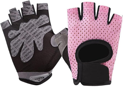 INOGIH Lightweight and Breathable Fingerless-Gym-Gloves for Women - Exercise-Crossfit-Training Gloves for Workout