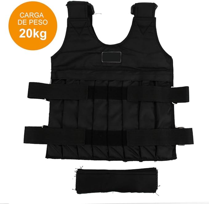 20kg Weighted Vest, Adjustable Bodybuilding Weight Vest with Removable Sandbags Fitness Training Gym Heavy Body Exercise for Weight Training Exercise