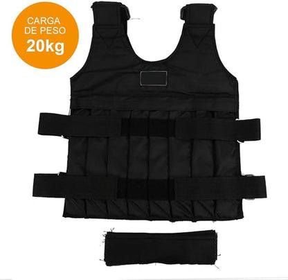 20kg Weighted Vest, Adjustable Bodybuilding Weight Vest with Removable Sandbags Fitness Training Gym Heavy Body Exercise for Weight Training Exercise