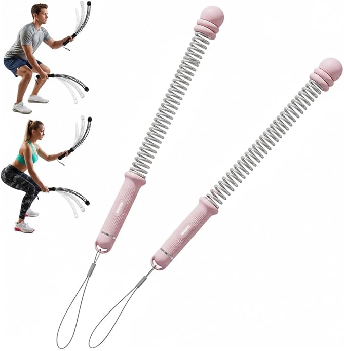 Adjustable Ropeless Battle Ropes, Cordless Weighted Training Ropes for Home Gym, Portable Exercise Equipment for HIIT, Strength & Full Body Workout – 3 lbs per Pair