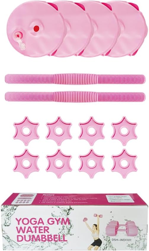 Water Filled Dumbbells Set for Women, Travel Weights Adjustable Water Dumbbells Up to 3~12 Lbs(1 pair) for Yoga Training Exercise Fitness