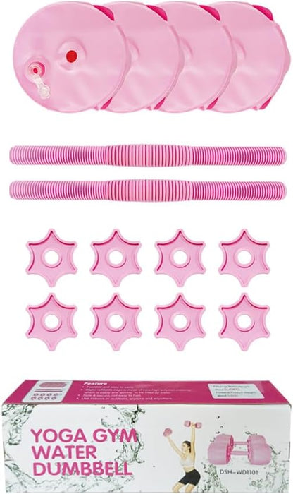 Water Filled Dumbbells Set for Women, Travel Weights Adjustable Water Dumbbells Up to 3~12 Lbs(1 pair) for Yoga Training Exercise Fitness