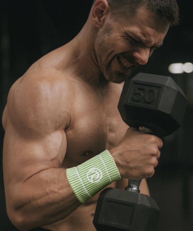 Rehband Wrist Bands Sweat-Absorbing & Supportive Wrist Bands for Training, Gym & Workout, Breathable, Comfortable & Stabilizing