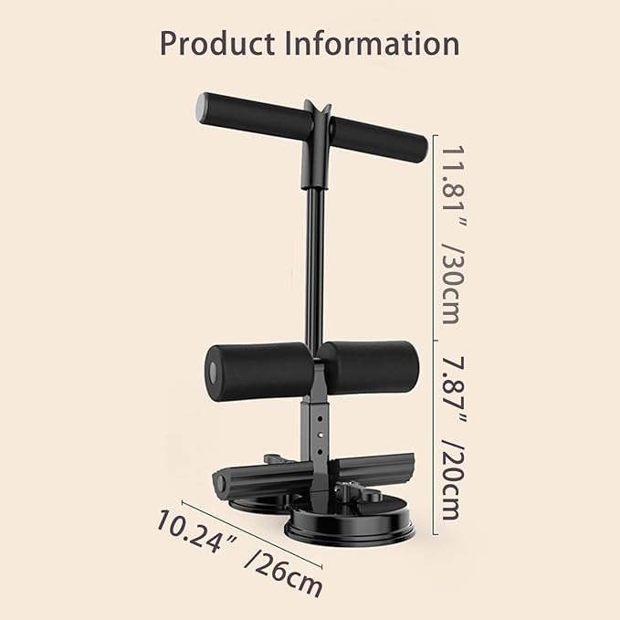 Sit Up Bar, Abs Master Assistant Device, for Home Fitness Equipment, Portable Adjustable Sit Up Floor Holder, for Ab Workouts,Sit-Ups & Core Exercises,Home Office Gym.