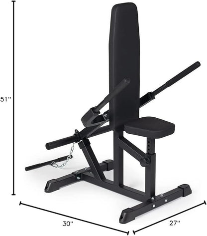Titan Fitness Seated Dip Machine, Plate Loaded Dip Machine Rated 200 LB, Seated Triceps Dip Machine, Adjustable Padded Seat Backrest, Doubles as Bicep Curl Station