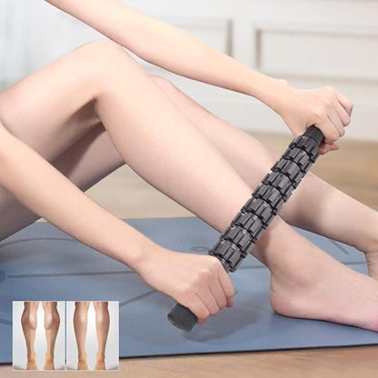 KEENSO 9 Gear Sports Massage Roller Stick Yoga Fitness Muscle Relax,Workout Exercise Equipment,Black,Comfortable to Grip