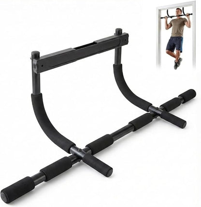 ENERGI CORE Pull Up Bar for Doorway | No-Screw Chin Up Bar with Multi-Grip Foam Handles | Heavy-Duty Home Gym Strength Training Equipment | Upper Body Workout Bar for Standard Door Frames