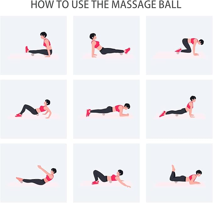 Small Hard Massage Ball 2 Pack. Lacrosse Ball Size Fascia Balls for Trigger Point Deep Tissue Myofascial Release Muscle Relax Plantar Fasciitis Relief Physiotherapy Yoga Pilates (Pink)