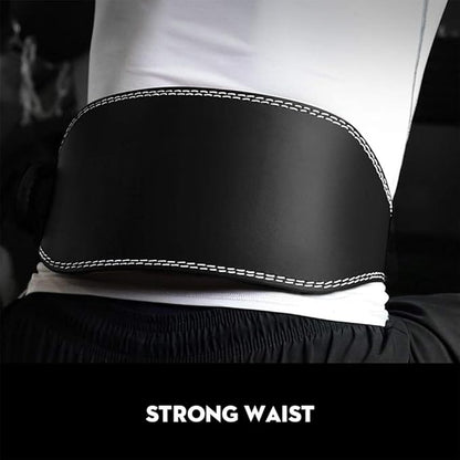 tegongse Faux Leather Weight Lifting Belt - Double Prong Power Lower Back & Lumbar Support for Squats, Deadlifts, Men & Women