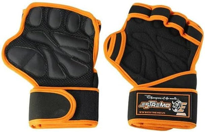 ESTREMO Workout Gloves for Men and Women, Weight Lifting Gym Gloves for Men with Excellent Grip & Wrist Wrap Support, Full Palm Protection for Weightlifting, Cycling, Training, Pull ups, Fitness
