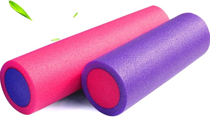 Luxshiny Yoga Roller Foam Massage Stick Epe Solid Balance Fitness Roller Pink 30x15cm for Muscle Pilates Exercise Yoga Accessories