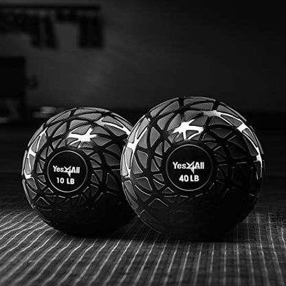 Yes4All Slam Balls, 10-40lb Weighted Ball Weight, Durable PVC Sand Filled Workout Dynamic Slam Ball for Core Strengthen