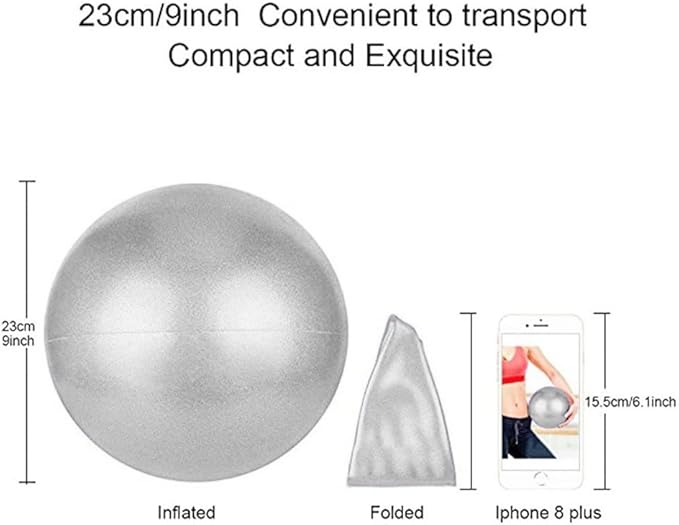 2 Pack Exercise Balls, 8-9 Inch Mini Pilates Yoga Balls, Anti-Burst Small Fitness Balls for Pilates, Yoga, Core Training and Physical Therapy, Improves Balance