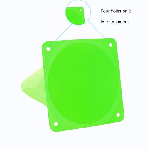 Alyoen 9 inch Traffic Cones, Plastic Sport Cones, Green Soccer Training Cones for Outdoor Activity & Festive Events (Sets of 10/15/ 20)