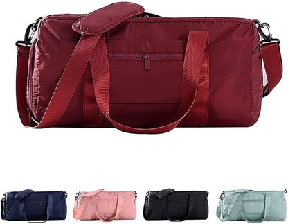 Sports Gym Luggage Travel Bag for Men and Women, Sports Gym Bag, Exercise Duffel Bag, Large Capacity and Light to Carry, Waterproof and Dirt-resistant Foldable Travel Bag ,Gear Wine red
