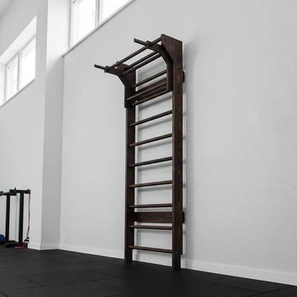 2in1 Wooden Wall Stall Bars with Pull Up bar and Dip Bar