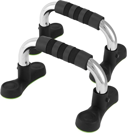 QWORK Steel Push Up Handles for Floor, Portable Push Up Stands with Non-Slip Grip, Angled Incline