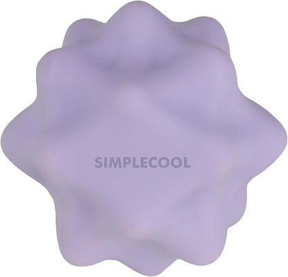 Small Spiky Massage Ball Trigger Point Massage Tool. Solid Bumpy Massager Balls for Deep Tissue Myofascial Release Hand Foot Plantar Fasciitis Pain Relief Knots Acupoint Yoga Fitness 2.2×2.1″(Purple)
