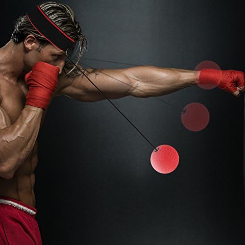 Dioche Boxing Reflex Balls with Adjustable Headband, Multi-Functional Foot Kick Target Speed Punching Pad for Speed and Hand Eye Coordination Training, Boxing