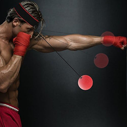Dioche Boxing Reflex Balls with Adjustable Headband, Multi-Functional Foot Kick Target Speed Punching Pad for Speed and Hand Eye Coordination Training, Boxing
