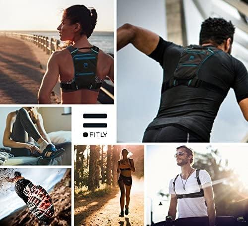 FITLY Minimalist Running Pack - Fitness Backpack Phone Holder, Storage, Thoracic Belt - Carry Personal Items - Running Gear for Men & Women - Lightweight Hydration Water Backpack