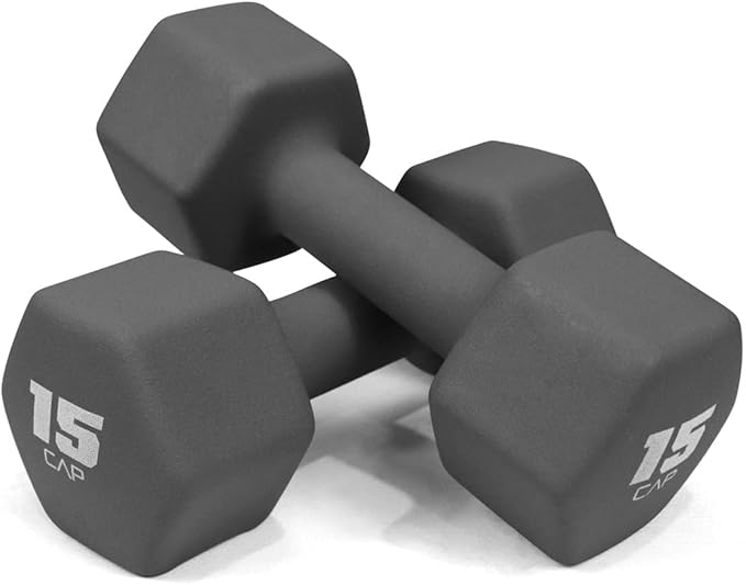 WF Athletic Supply Vibrant Multiple Color Hex Shaped Neoprene Dumbbells/Hand Weights with Non-Slip Grip for Home Gym Equipment Workouts Strength Training Free Weights - Sold in Pairs