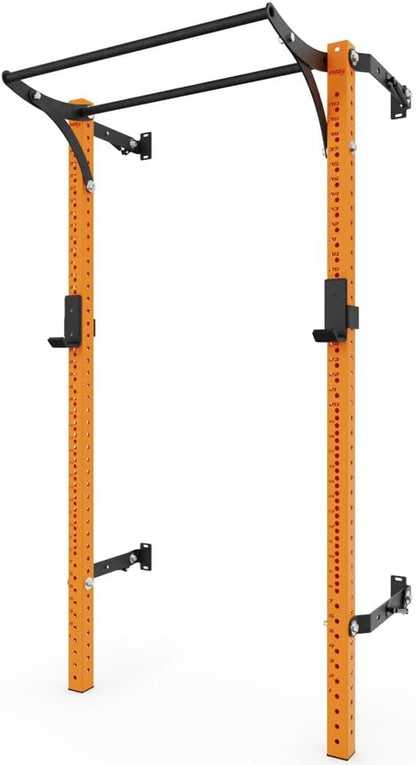 PRx Performance Profile® PRO Squat Rack 3x3 with Kipping or Multi-Grip Pull Up Bar, 89" or 95" Uprights As Seen On Shark Tank Wall Mounted Home Garage Gym Exercise System