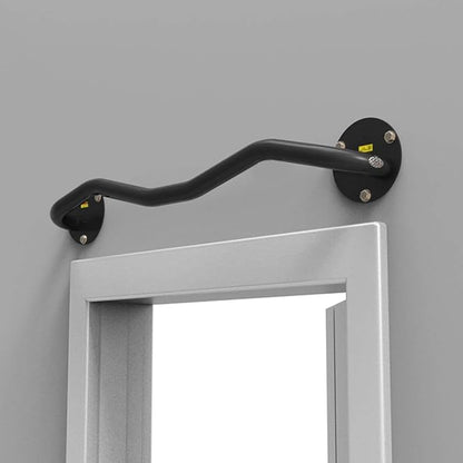 Wall Mounted Pull Up Bars Perfect Fitness Multi-Gym Doorway Pull Up Bar Home Gym Exercise Workout Equipment Strength Training Equipment Fitness Equipment Single Bars for Walls (Color : Black)