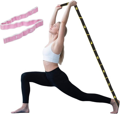 Resistance Bands for Working Out, 8-Levels Elastic Adjustable Exercise Band for Women and Men,Body Stretching,Yoga,Booty Legs,Pilates,Stretch Bands for Fitness,Training,Physical Therapy,Gym