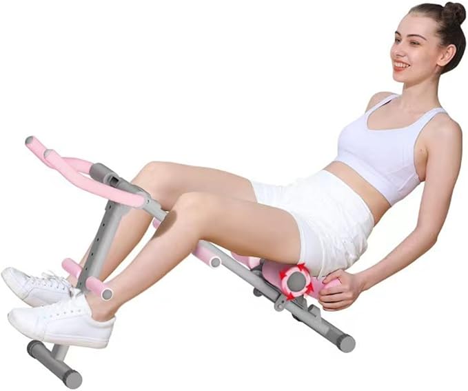 Foldable Ab Workout Machine for Home Gym – Adjustable Core & Waist Trainer for Women, Full Body Abdominal Exercise Equipment with Resistance Bands & LCD Display