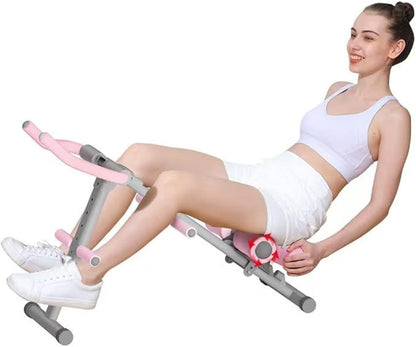 Foldable Ab Workout Machine for Home Gym – Adjustable Core & Waist Trainer for Women, Full Body Abdominal Exercise Equipment with Resistance Bands & LCD Display