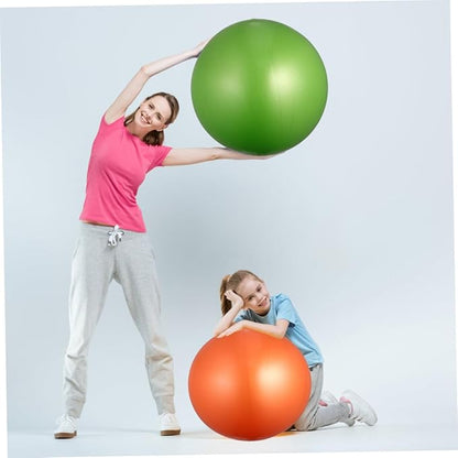 2pcs Anti-Burst Yoga Ball Thickened Mini Balancing Pilates Ball PVC Exercise Stability Trainer for Fitness Gym Home Workout (15-35cm Random Size, Orange+Green)