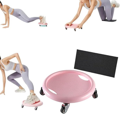 Ab Roller Wheel, Women's Multifunctional Abdominal Wheel Board with Mat,360° Rotating,for Home Gym, Full Body Fat Burning & Abdominal Training - Portable Fitness for Women