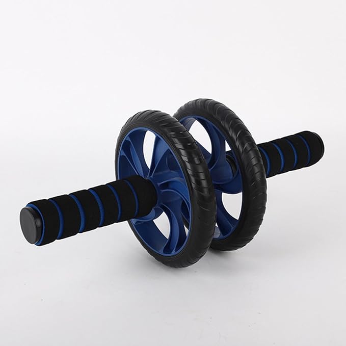 Two-wheeled Abdominal Wheel Ab Roller Core Exercise Device with Silent Design, Blue, Home Gym Fitness Equipment for Abdominal Workout and Weight Loss