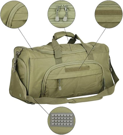 Gym Duffel Bag for Men Sports Duffel Bag with Shoe Compartment (GREEN-Model B)