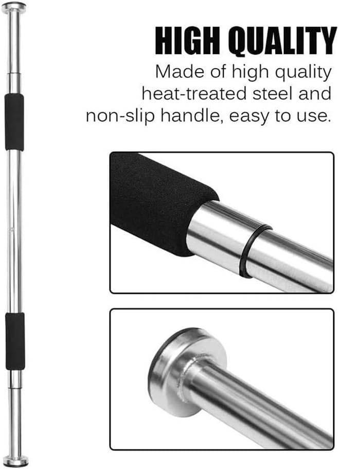 Pull-up Bar Wall Mounted Pull Up Bar Home Fitness Door Exercise Bar Upper Body Workout Doorway Adjustable Load 80kg for Home Gym Workout