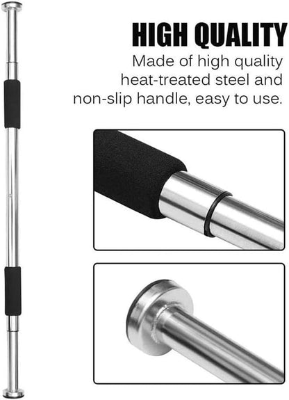 Pull-up Bar Wall Mounted Pull Up Bar Home Fitness Door Exercise Bar Upper Body Workout Doorway Adjustable Load 80kg for Home Gym Workout