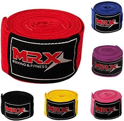 MRX BOXING & FITNESS Boxing Hand Wraps 100% Cotton Multi Colors Great for MMA Boxing Muay Thai Kick Boxing Training 118, 160, 180 Length