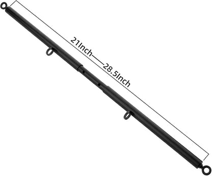 Heavy Duty Stainless Steel Expandable Spreader Bar with 4pcs PU Black--Pink Skull Pattern Detachable Adjustable Straps,Workout Bar for Home Indoor Gym Training Kit