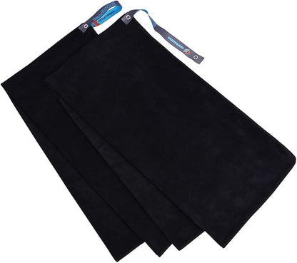 HOPESHINE Large Gym Towels for Men Women Black Workout Sweat Super Absorbent Microfiber Sports Travel Towel Fast Drying Compact for Camping, Hiking, Backpacking, Yoga, 20inch X 40inch 2-Pack