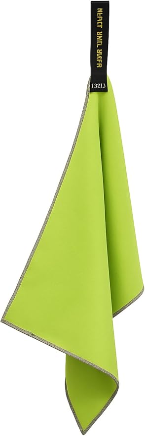 Backpacking Ultralight Quick Dry Microfiber Soft Fast Drying Hand and Face Towel Wash Cloth Camping Yoga Hiking Active Lifestyle Small (Lime, Medium)