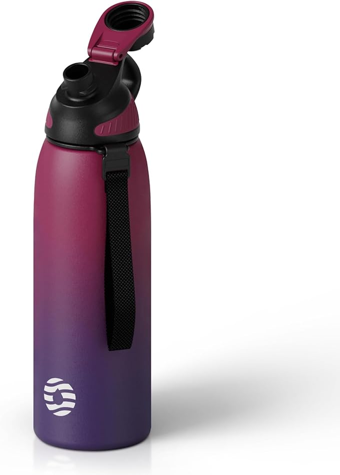Fjbottle Insulated Stainless Steel Water Bottle, 20 Oz Leakproof Water Bottles, Ice Reusable Tumbler, Double Wall Vacuum Jug, Lightweight Durable for Traveling & Sports, Workout, 20oz